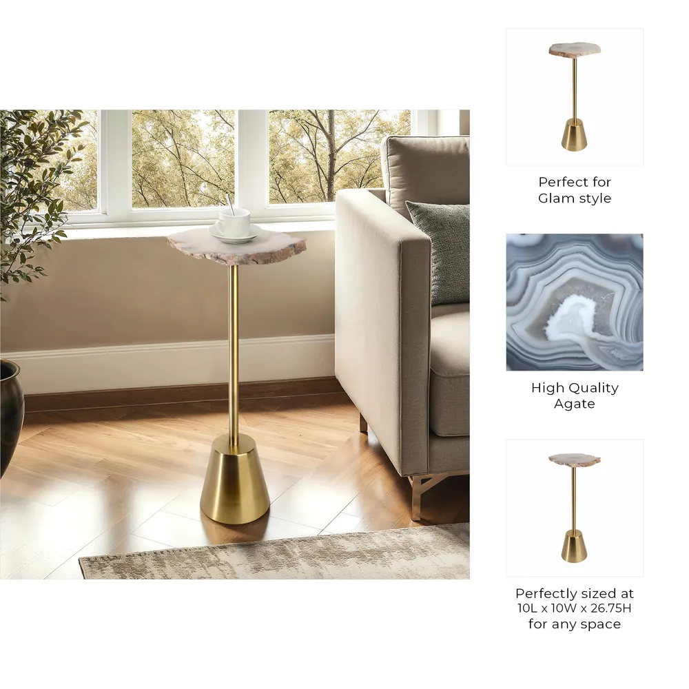 GASTONLEY GOLD TABLE 27 (IN)