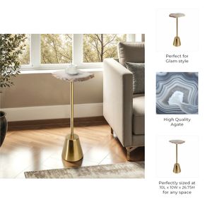 GASTONLEY GOLD TABLE 27 (IN) 9