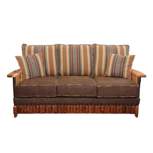 Hickory Log  Shenandoah Sofa - Customer Fabric - Seat:  Fabric TBD;   Backrest:  Fabric TBD 4