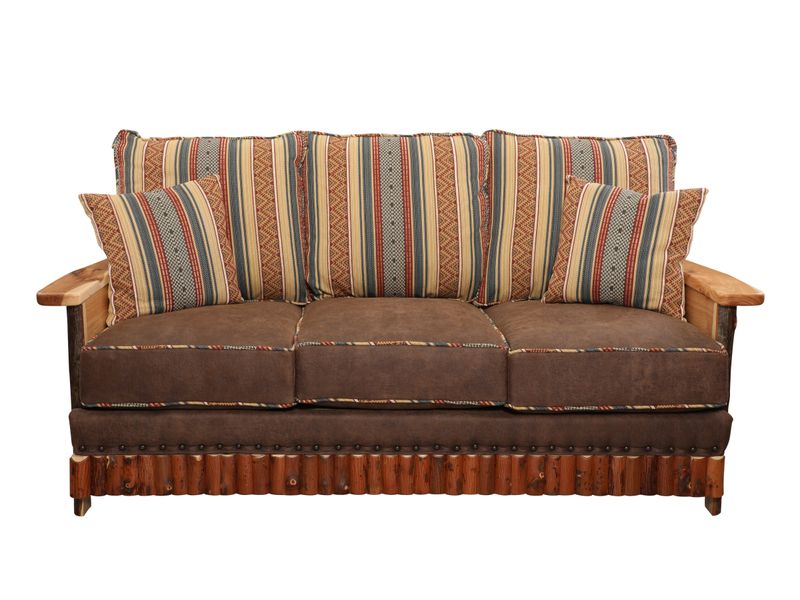 Hickory Log  Shenandoah Sofa - Customer Fabric - Seat:  Fabric TBD;   Backrest:  Fabric TBD 4