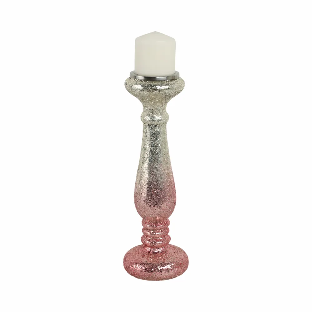 HILTONFIELD PINK CANDLE HOLDER 15 (IN)