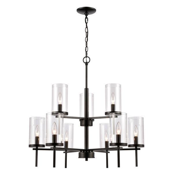 Oakland 28.5'' Wide 9-Light Chandelier - Black