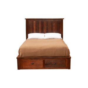 Barnwood Footboard Dresser for Platform Bed - Two Drawer - Queen 4