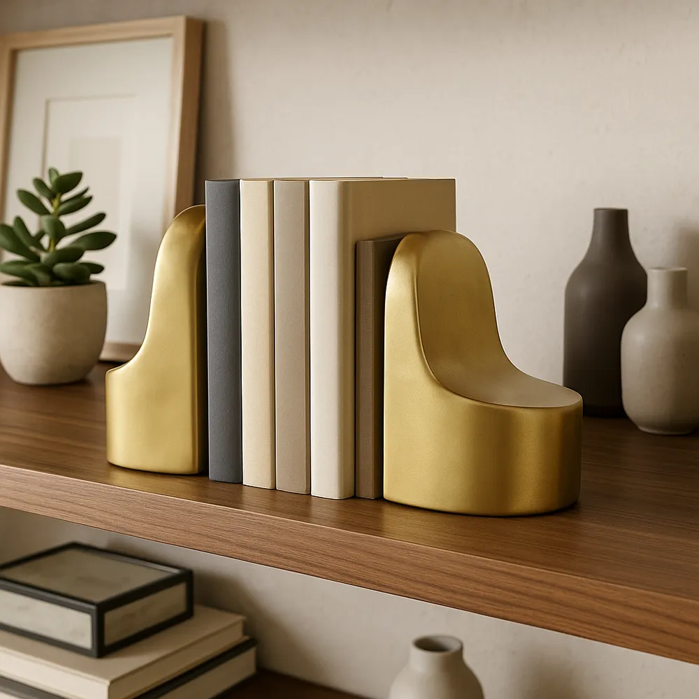 ORRBAY SET OF 2 GOLD BOOKENDS 7 (IN)