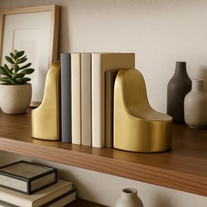 ORRBAY SET OF 2 GOLD BOOKENDS 7 (IN) 2