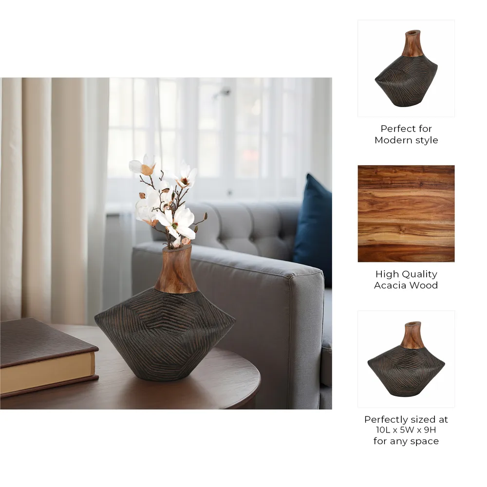 WARRENDALE BROWN VASE 9 (IN)