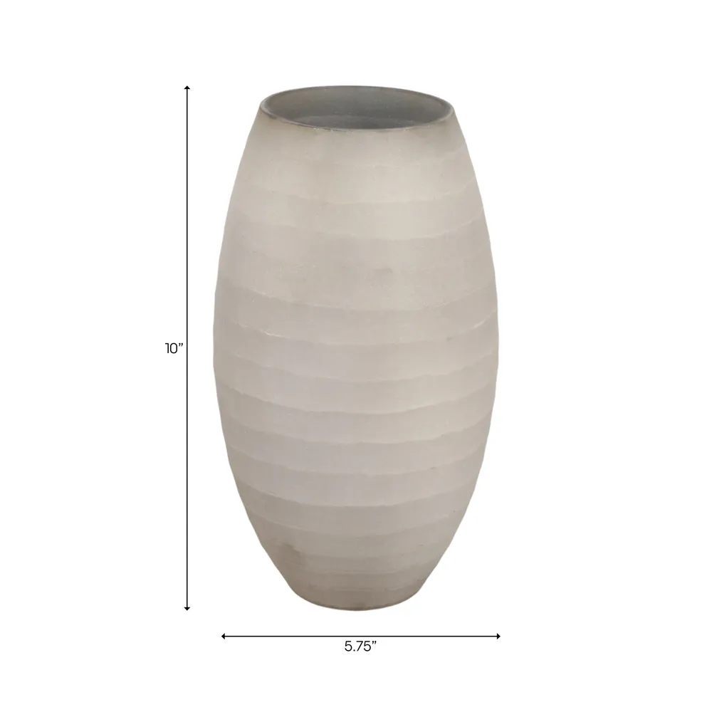 FINLEYTON GRAY GLASS VASE 10 (IN)