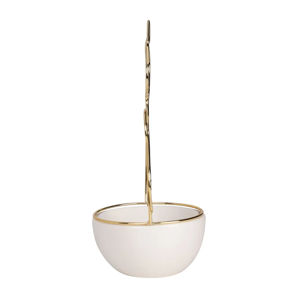 COVETON WHITE TRINKET TRAY 10 (IN)