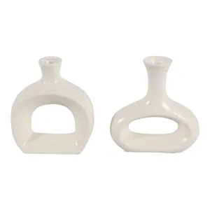 AXELTON SET OF 2 IVORY VASES 7 (IN) 6