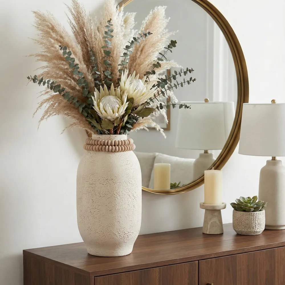 GLASTON IVORY VASE 16 (IN)