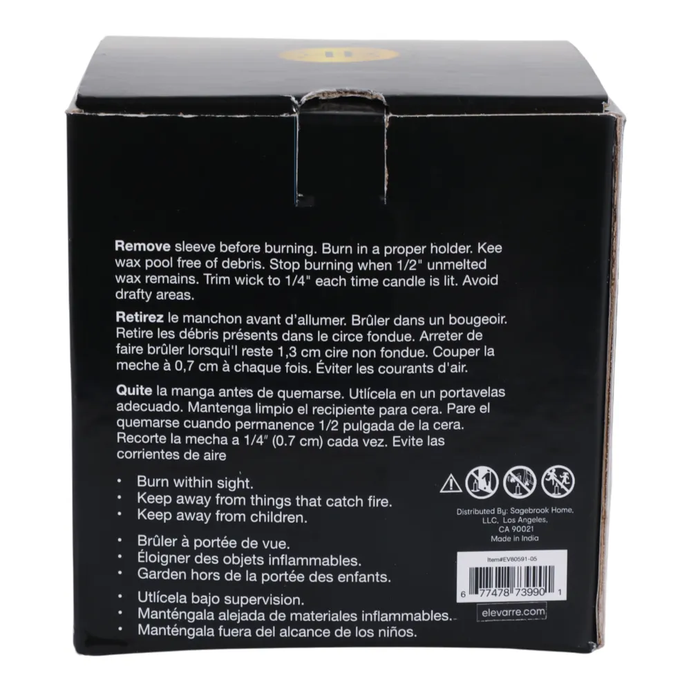 STONELEY BLACK CANDLE 5 (IN)