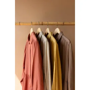 Long-Sleeve Buttondown Dress with Pockets - Pistachio 6