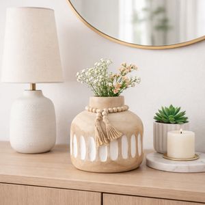 PEARLLAND BROWN VASE 8 (IN) 12