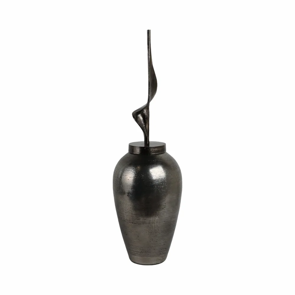 GUNNARGROVE GRAY GLASS VASE 33 (IN)