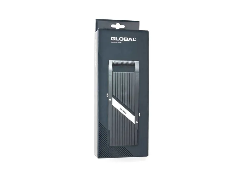 GLOBAL Vegetable Slicer, Extra Large, w/Plastic Blade Case (3 serration blades) 3