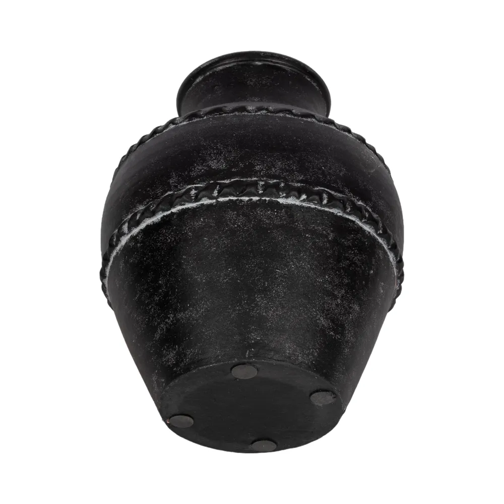 ROSEBEACH BLACK VASE 12 (IN)