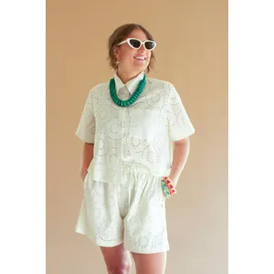 Eyelet Drawstring Short 1