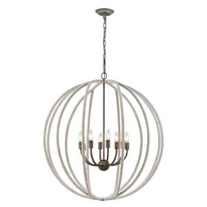 Lasso 32'' Wide 8-Light Chandelier - Gray 1