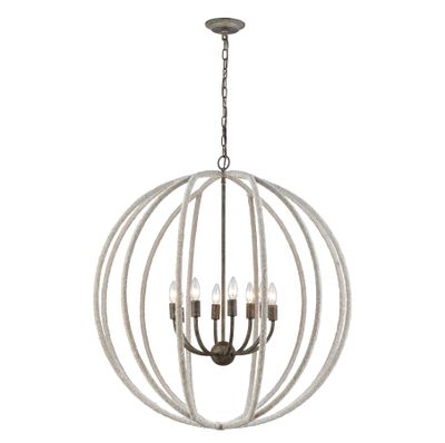 Lasso 32'' Wide 8-Light Chandelier - Gray