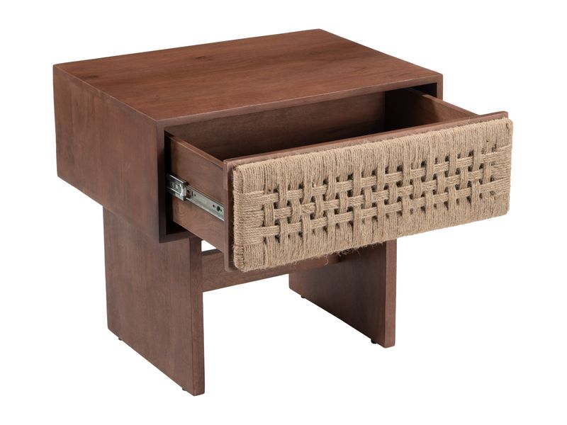 Amaria Nightstand Natural & Walnut 6