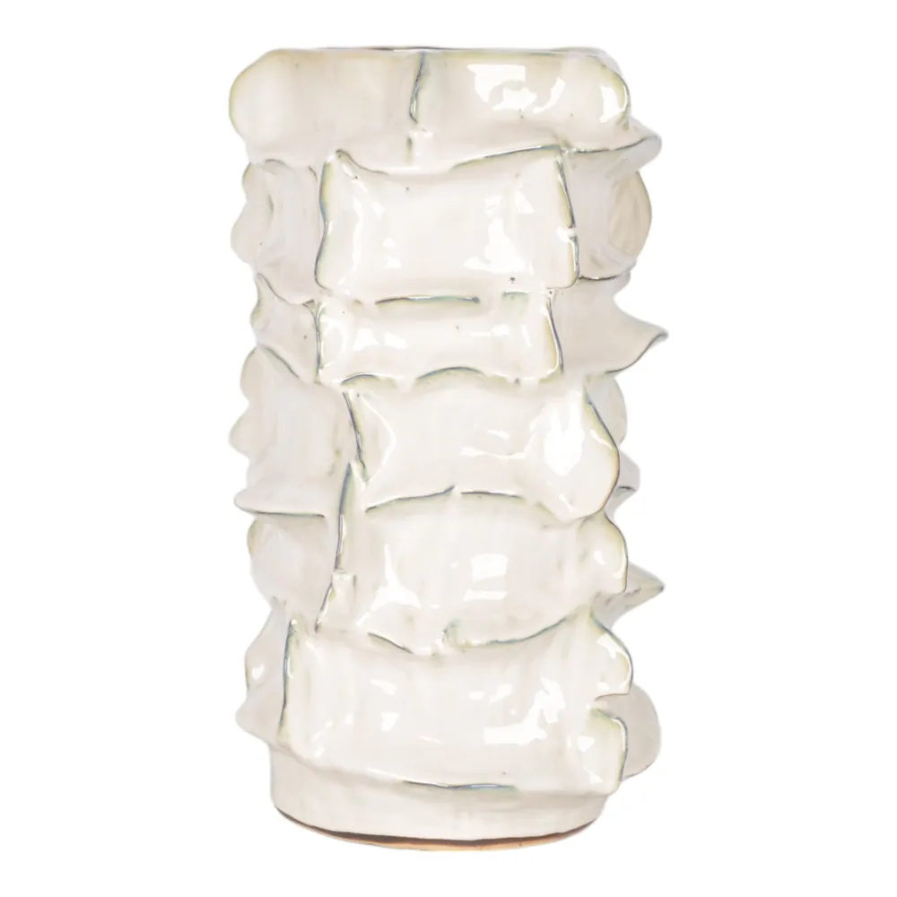 ELMSHAW WHITE VASE 17 (IN)