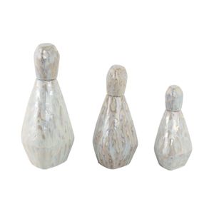 GIFFORDCLIFF SET OF 3 GRAY VASES 13 (IN) 4
