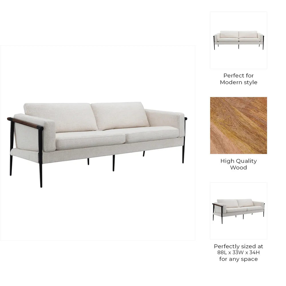 BURTONSHAW GRAY SOFA 34 (IN)