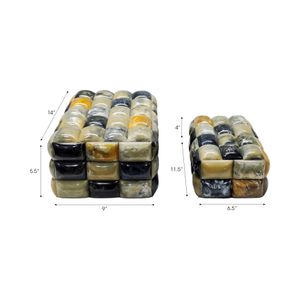 WYLERWAY SET OF 2 BLACK BOXES 6 (IN) 9