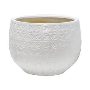 GUNNBROOK SET OF 3 WHITE PLANTER 11 (IN) 2