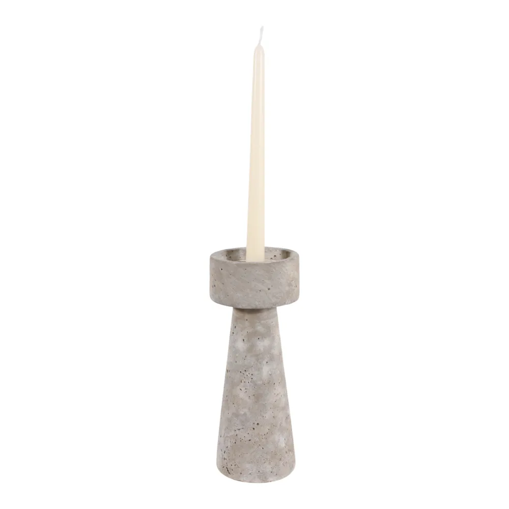 CARLIN GRAY CANDLE HOLDER 10 (IN)
