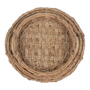 THEADALE SET OF 3 BROWN TRAY 8 (IN) 5