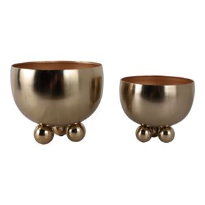 SLATEOAK SET OF 2 GOLD PLANTER 10 (IN) 5