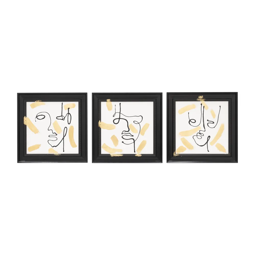 ENNISHOLM SET OF 3 BLACK ART 28 (IN)