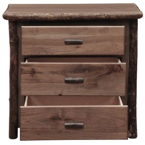 Hickory Log Three Drawer Chest - Cinnamon - Premium Line 5