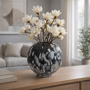 LAYLAHOLM GRAY GLASS VASE 14 (IN) 11
