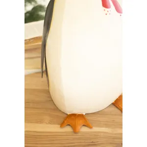 Large Painted Metal Penguin 3