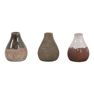 ROSEGROVE SET OF 3 IVORY VASES 5 (IN) 1