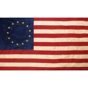 Primitive 13 Star Betsy Ross Flag 36in by 60in 2