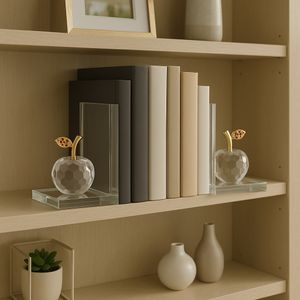 DECKERSTONE SET OF 2 CLEAR BOOKENDS 7 (IN) 2