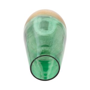 REEDMORE GREEN GLASS VASE 19 (IN) 6