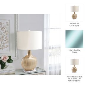 ASHERBURN GOLD LAMP 32 (IN) 8
