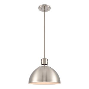 Zayne 12'' Wide 1-Light Mini Pendant - Brushed Nickel 1
