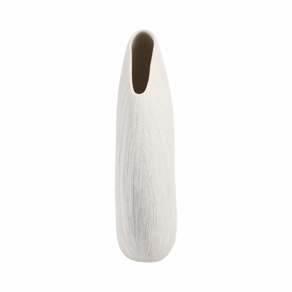 MARCHOLM WHITE VASE 15 (IN)