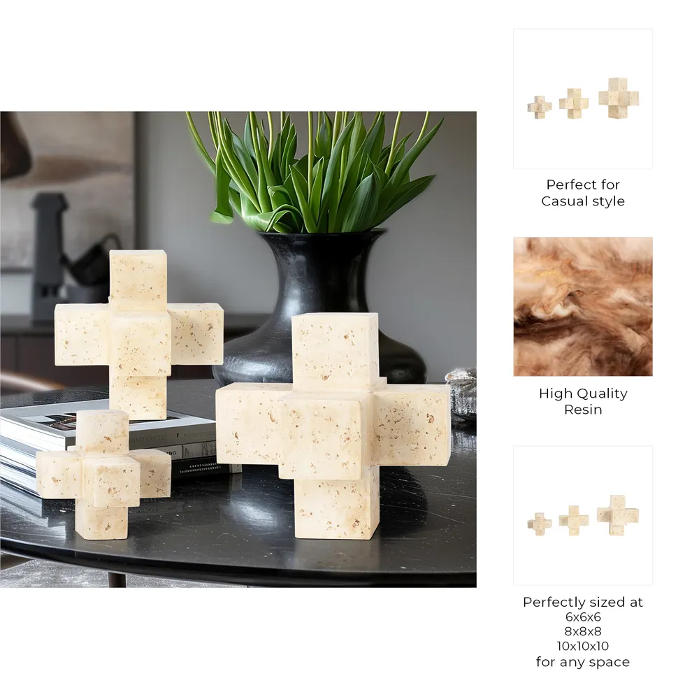 OWENHOLM SET OF 3 IVORY DECOR 10 (IN)