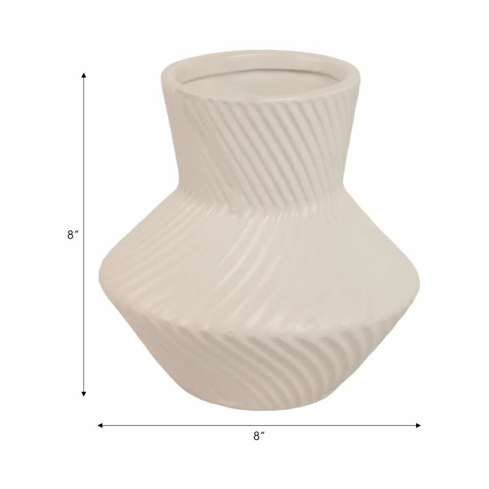 HOLCOMBFORD WHITE VASE 8 (IN)