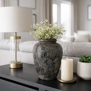 WILSONMOOR BLACK VASE 12 (IN) 2