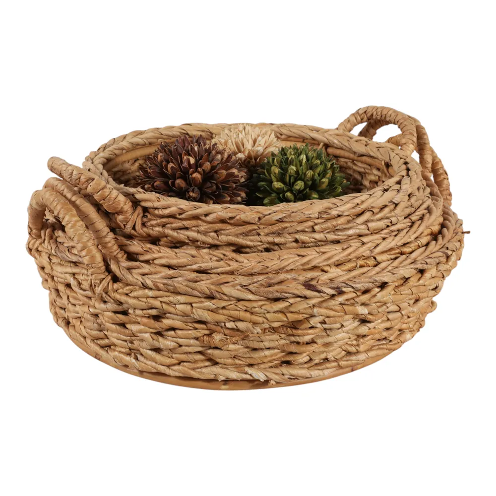THEADALE SET OF 3 BROWN TRAY 8 (IN)