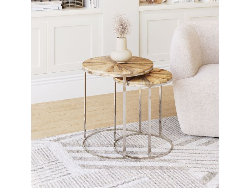 Bari Nesting Table Set Natural 8