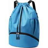 NYLON DRAWSTRING BACKPACK - SEAFOAM TIE-DYE 1
