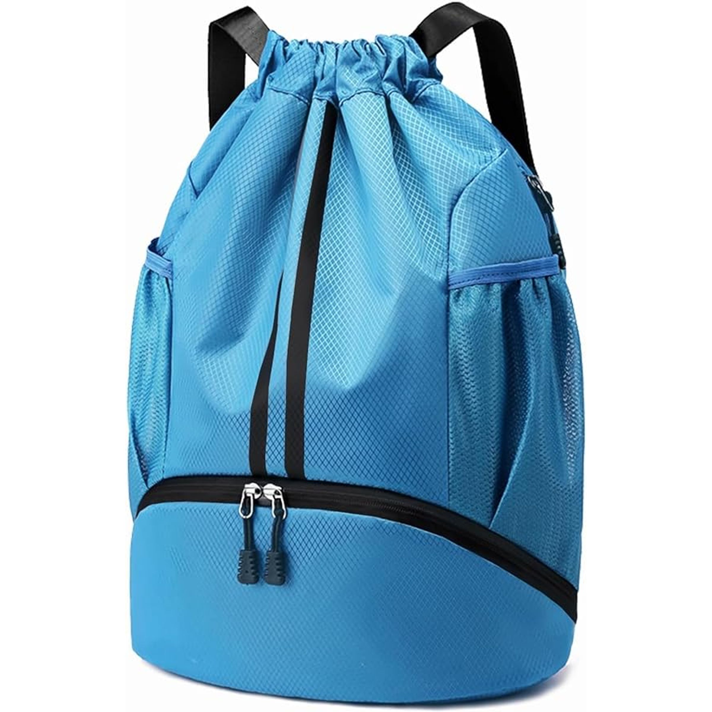 NYLON DRAWSTRING BACKPACK - SEAFOAM TIE-DYE